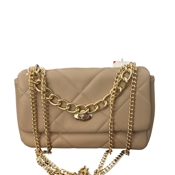 Handbags - Beige Nude Color Quilted Crossbody Bag BNWT